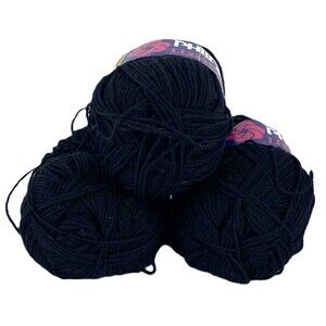 Phildar Lugano 141 - Black - 50g - Belgium - Price is per skein